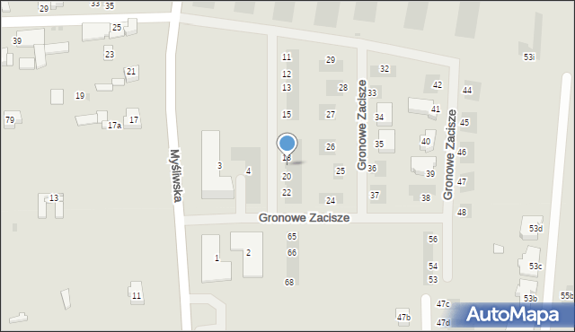 Leszno, Gronowe Zacisze, 19, mapa Leszno