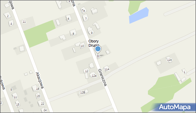 Licheń Stary, Graniczna, 11, mapa Licheń Stary