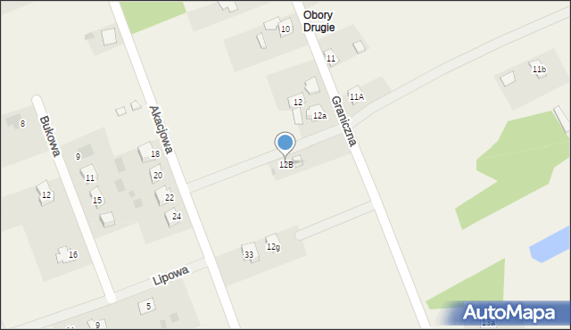 Licheń Stary, Graniczna, 12B, mapa Licheń Stary