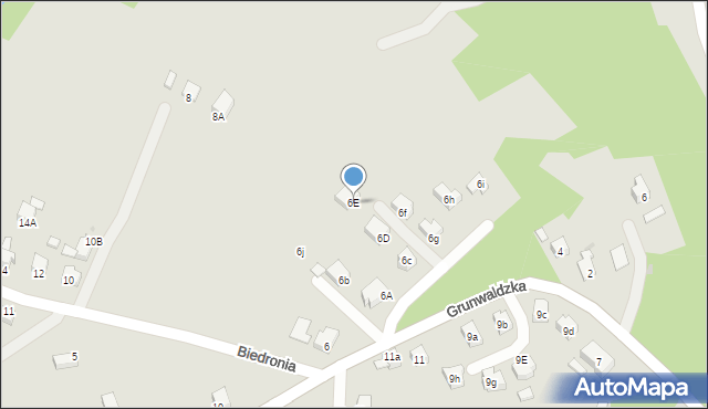 Limanowa, Grunwaldzka, 6E, mapa Limanowa