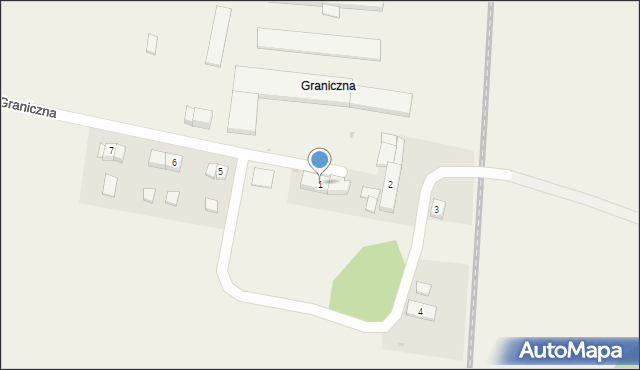 Lisie Pole, Graniczna, 1, mapa Lisie Pole