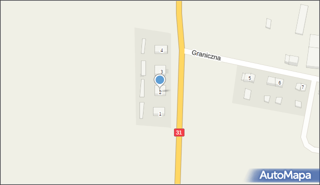 Lisie Pole, Graniczna, 10, mapa Lisie Pole