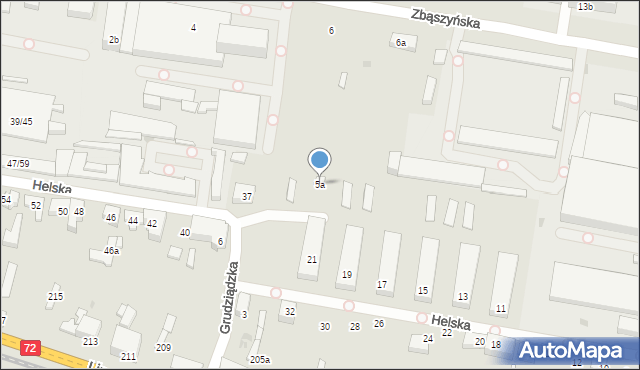 Łódź, Grudziądzka, 5a, mapa Łodzi
