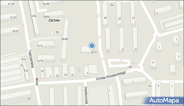 Łódź, Grota-Roweckiego Stefana, gen., 6, mapa Łodzi