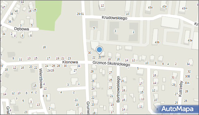 Łowicz, Grzmot-Skotnickiego Stanisława, gen. bryg., 20, mapa Łowicza