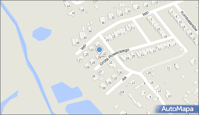 Lubaczów, Grota-Roweckiego Stefana, gen., 24, mapa Lubaczów