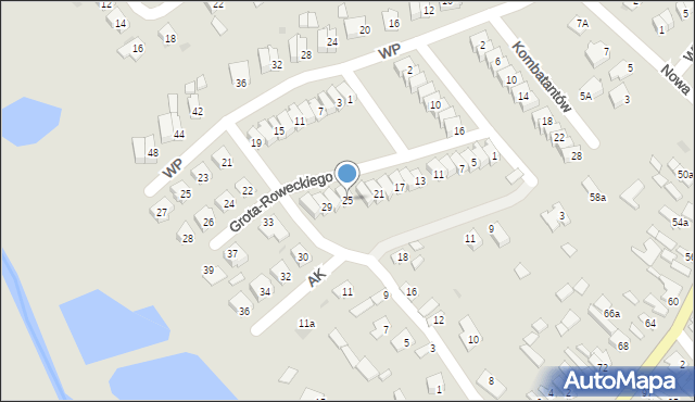 Lubaczów, Grota-Roweckiego Stefana, gen., 25, mapa Lubaczów
