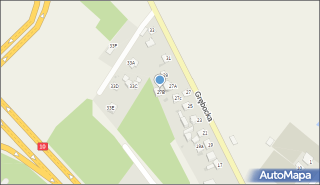 Lubicz Dolny, Grębocka, 27B, mapa Lubicz Dolny