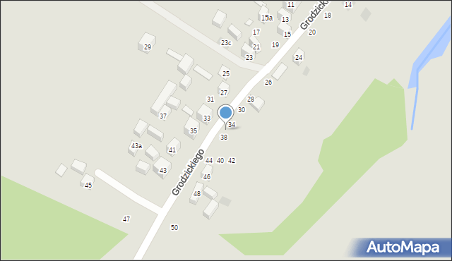 Lublin, Grodzickiego Tadeusza, 36, mapa Lublina