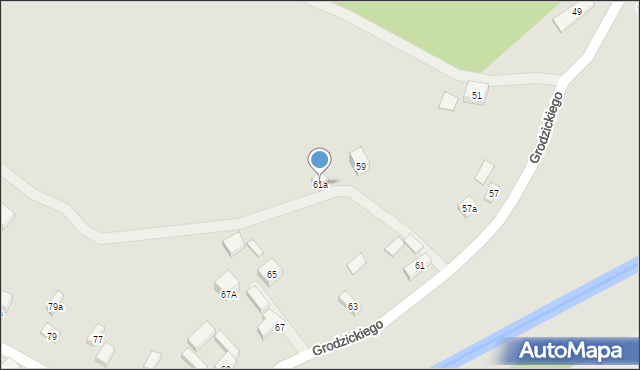 Lublin, Grodzickiego Tadeusza, 61a, mapa Lublina