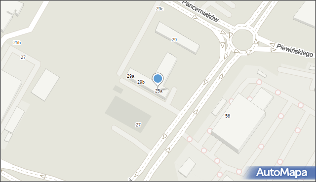 Lublin, Grygowej Antoniny, 25a, mapa Lublina