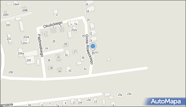 Lublin, Grota-Roweckiego Stefana, gen., 30, mapa Lublina