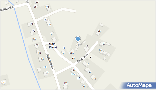 Luszowice, Gronowa, 5, mapa Luszowice