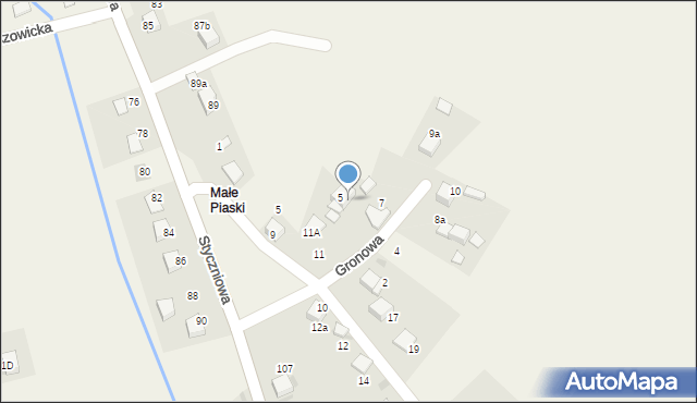 Luszowice, Gronowa, 5A, mapa Luszowice