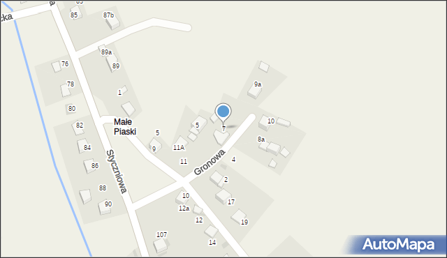 Luszowice, Gronowa, 7, mapa Luszowice