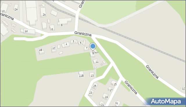 Lwówek Śląski, Graniczna, 9, mapa Lwówek Śląski