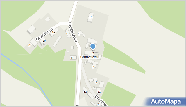 Maciejowice, Grodziszcze, 5, mapa Maciejowice