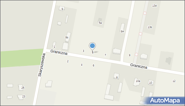 Maków, Graniczna, 5, mapa Maków