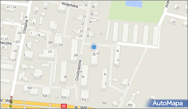 Malbork, Grudziądzka, 31, mapa Malborka
