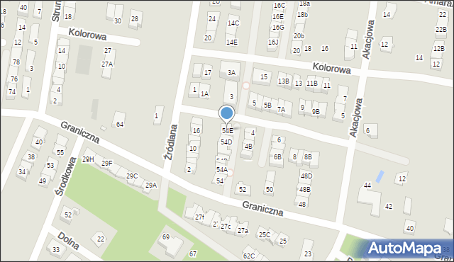 Marki, Graniczna, 54E, mapa Marki
