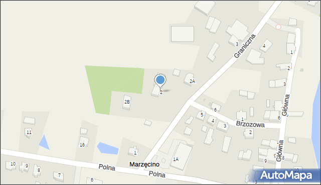 Marzęcino, Graniczna, 2, mapa Marzęcino