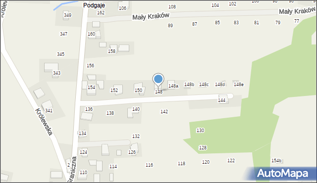 Michałowice, Graniczna, 148, mapa Michałowice