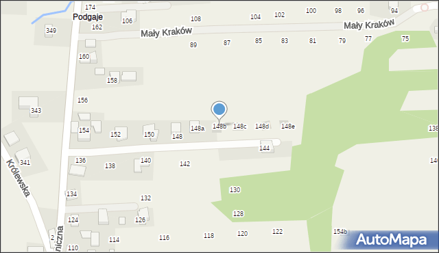 Michałowice, Graniczna, 148b, mapa Michałowice