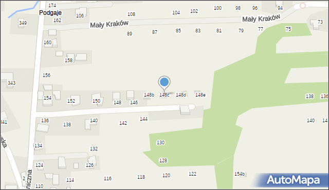 Michałowice, Graniczna, 148c, mapa Michałowice