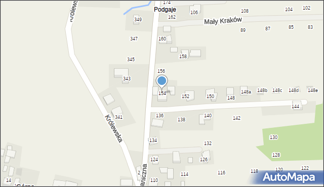 Michałowice, Graniczna, 154, mapa Michałowice