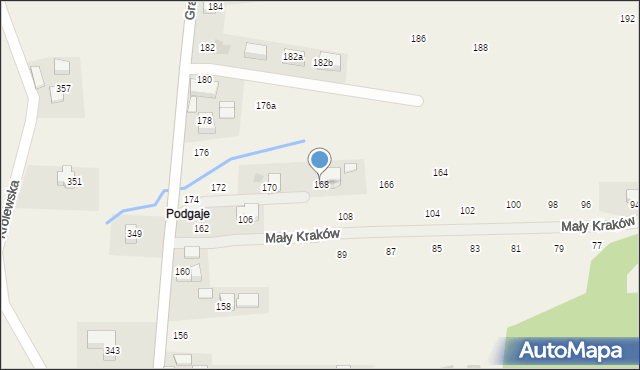 Michałowice, Graniczna, 168, mapa Michałowice