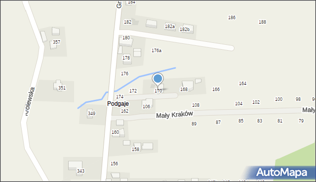 Michałowice, Graniczna, 170, mapa Michałowice