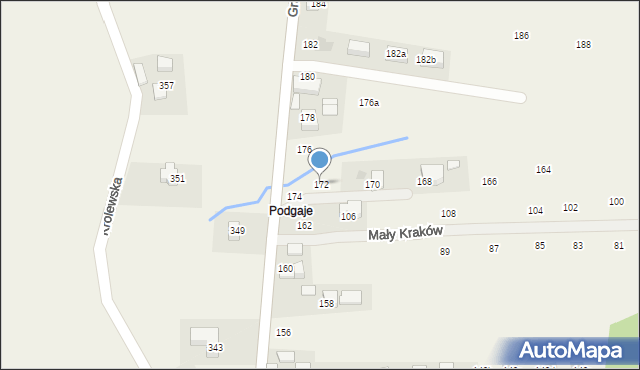 Michałowice, Graniczna, 172, mapa Michałowice