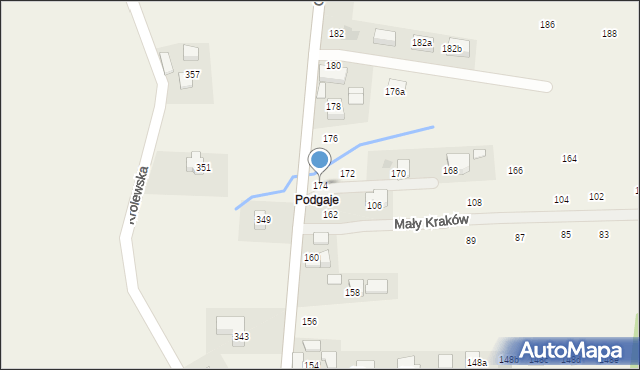 Michałowice, Graniczna, 174, mapa Michałowice