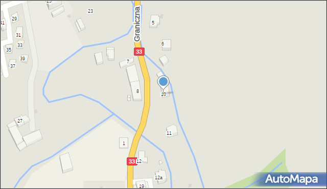 Międzylesie, Graniczna, 10, mapa Międzylesie