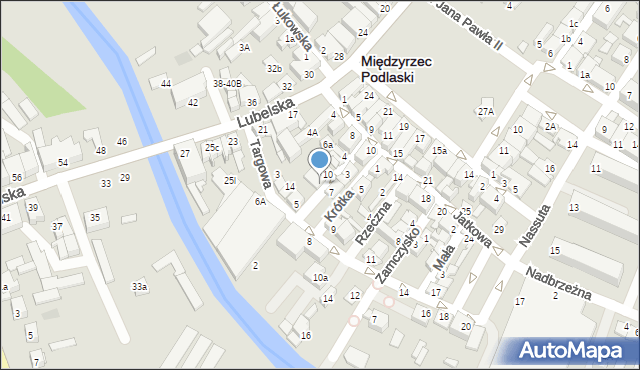 Międzyrzec Podlaski, Graniczna, 12, mapa Międzyrzec Podlaski