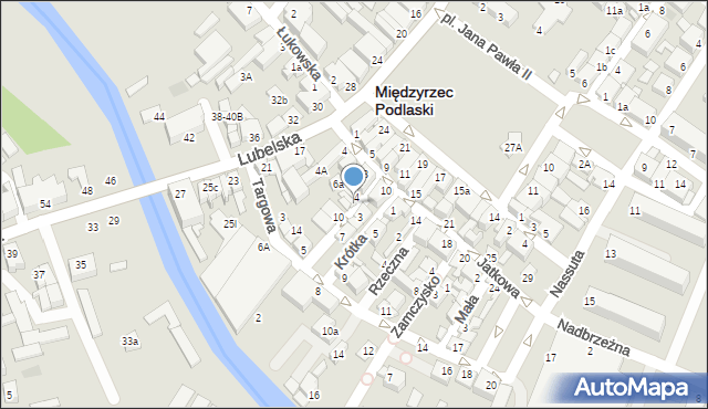 Międzyrzec Podlaski, Graniczna, 6, mapa Międzyrzec Podlaski