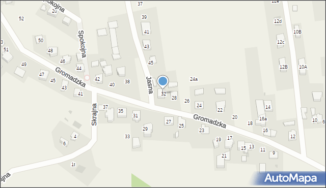 Międzyrzecze, Gromadzka, 32, mapa Międzyrzecze