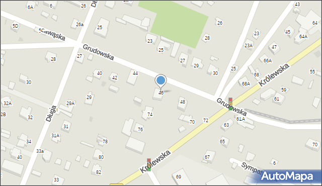 Milanówek, Grudowska, 46, mapa Milanówek
