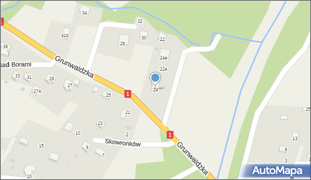 Milówka, Grunwaldzka, 24, mapa Milówka