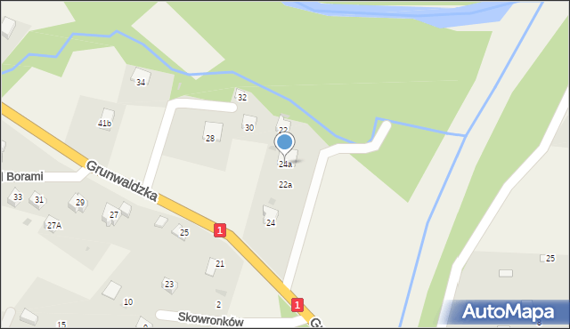 Milówka, Grunwaldzka, 24a, mapa Milówka