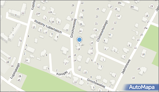 Mińsk Mazowiecki, Grochowskiej Marii, 20, mapa Mińsk Mazowiecki