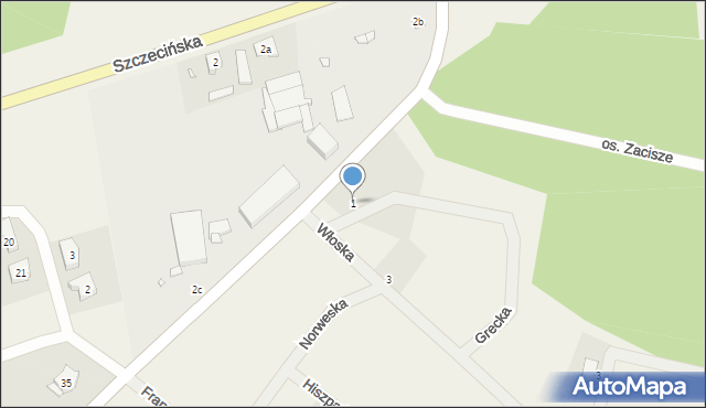 Morzyczyn, Grecka, 1, mapa Morzyczyn