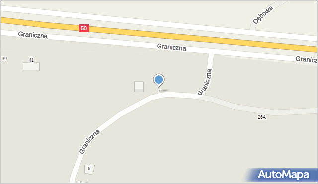 Mszczonów, Graniczna, 7, mapa Mszczonów