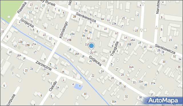 Mszczonów, Grójecka, 21, mapa Mszczonów