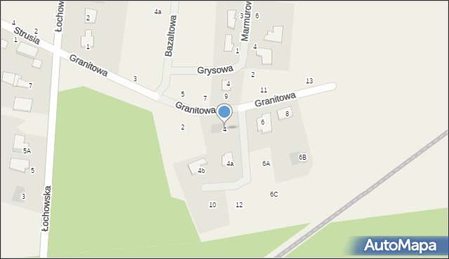 Murowaniec, Granitowa, 4, mapa Murowaniec