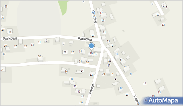 Myślachowice, Granice, 16, mapa Myślachowice