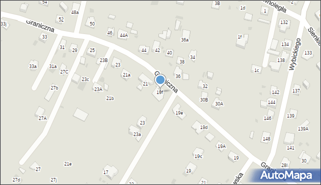 Mysłowice, Graniczna, 19f, mapa Mysłowice