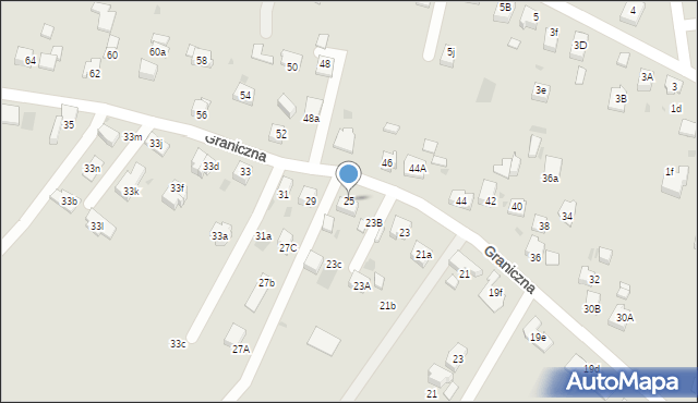 Mysłowice, Graniczna, 25, mapa Mysłowice