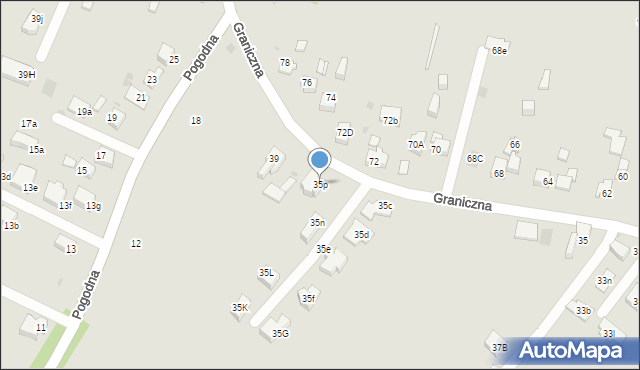 Mysłowice, Graniczna, 35p, mapa Mysłowice