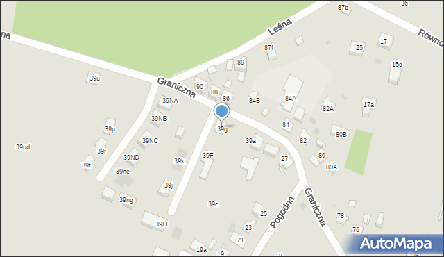 Mysłowice, Graniczna, 39g, mapa Mysłowice